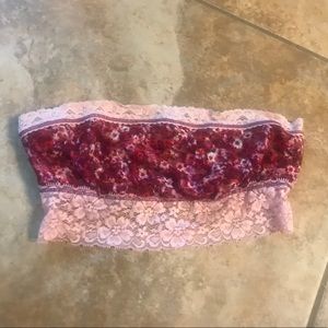 Vintage Free People Intimately floral lace bandeau
